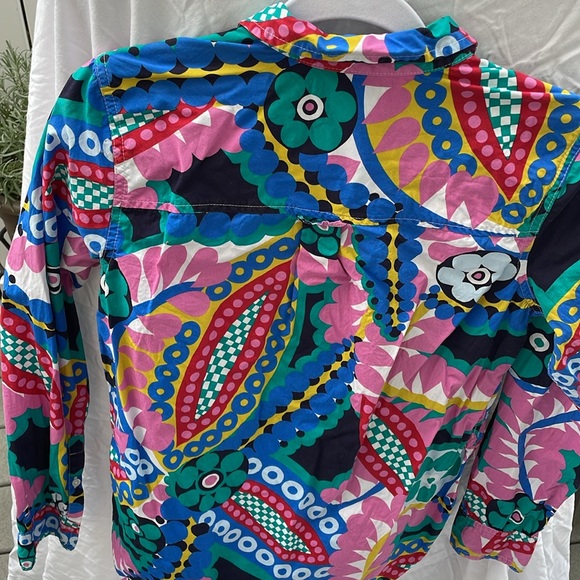 JCREW women’s button down long sleeve in Ratti office top shirt - SZ 6 - Picture 5 of 8